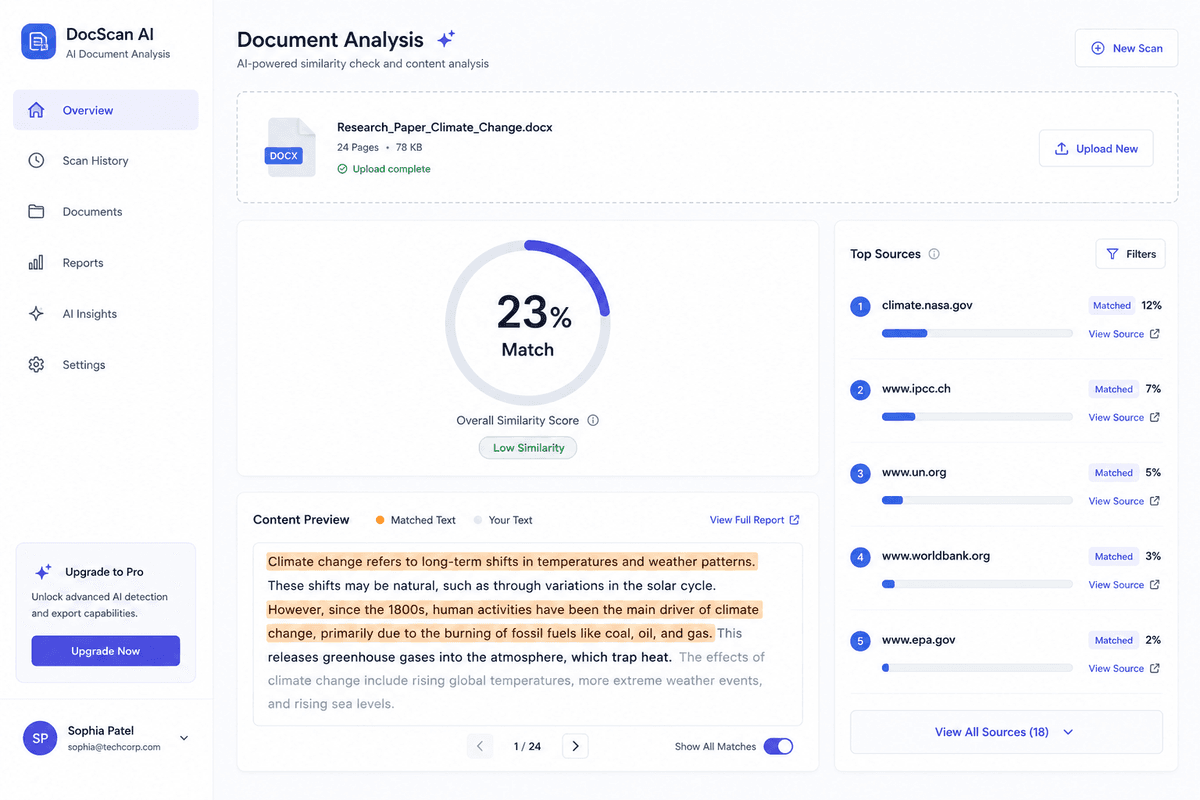 AI Plagiarism Detection